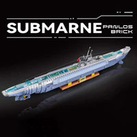 Thumbnail for Building Blocks Military WW2 MOC German Navy VIIC U - 552 Submarine Bricks Toy - 6