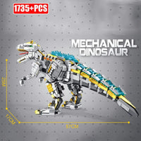 Thumbnail for Building Blocks MOC Jurassic Dinosaur Mechanical Allosaurus Bricks Toy - 8