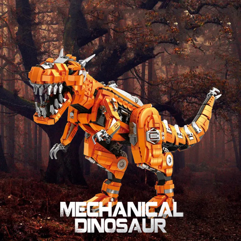 Building Blocks MOC Jurassic Dinosaur Mechanical Tyrannosaurus Bricks Toy - 1