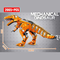 Thumbnail for Building Blocks MOC Jurassic Dinosaur Mechanical Tyrannosaurus Bricks Toy - 3