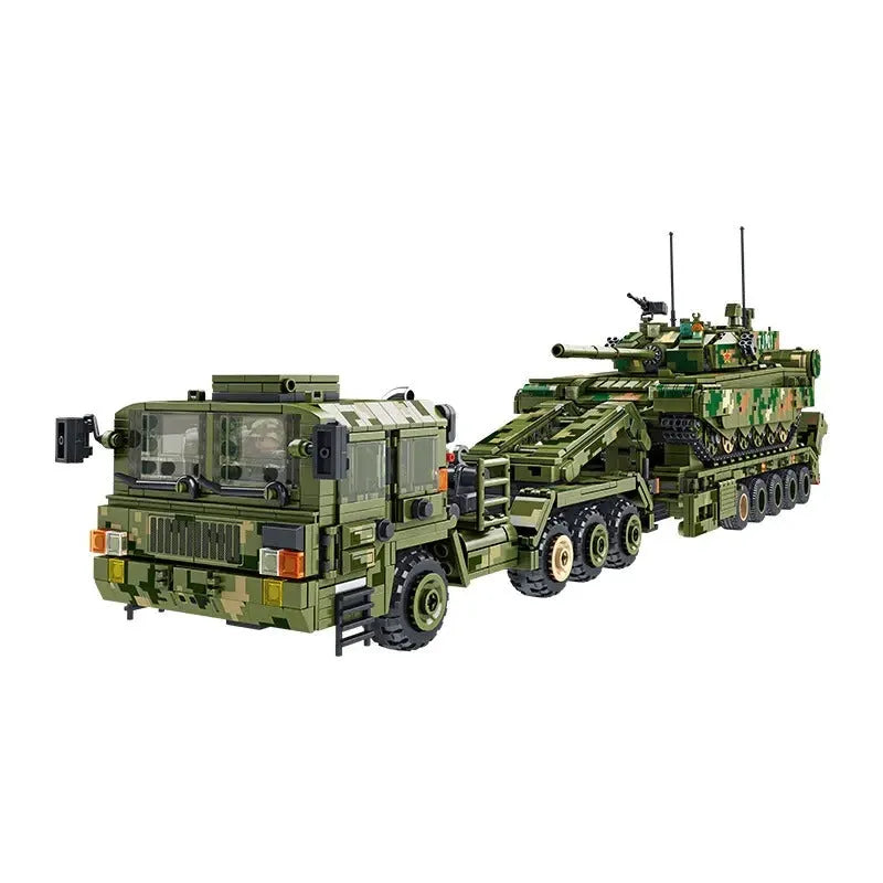MOC WW2 Military 99A Tank Transporter Building Blocks MOC WW2 Military 99A Tank Transporter Building Blocks