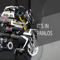 Thumbnail for Building Blocks Tech MOC Suzuki B - King Racing Motorcycle Bricks Toy - 5