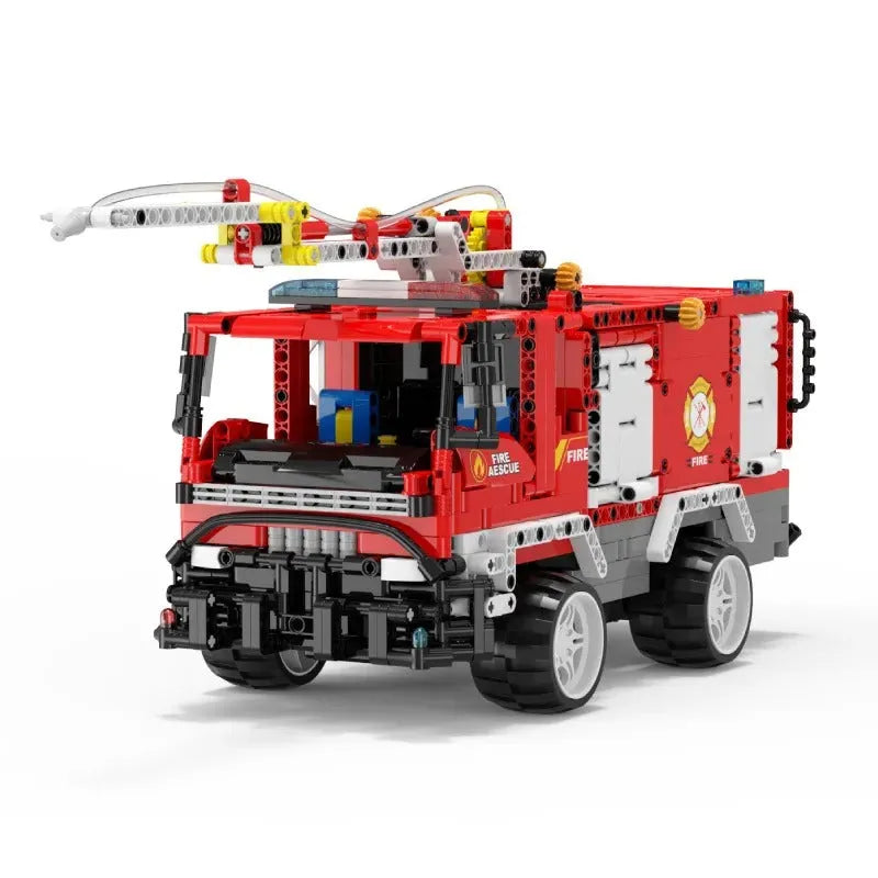 Technic MOC 6523 Jetting Fire Engine Truck Bricks Toys