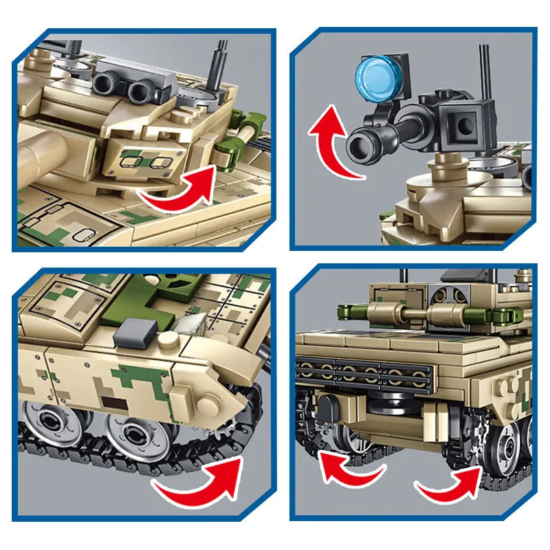 Building Blocks Military China Army VT - 4 Main Battle Tank Bricks Toy - 4