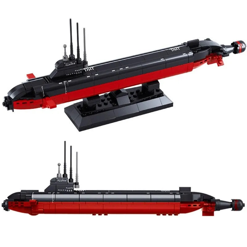MOC Military WW2 Navy Nuclear Submarine Building Blocks