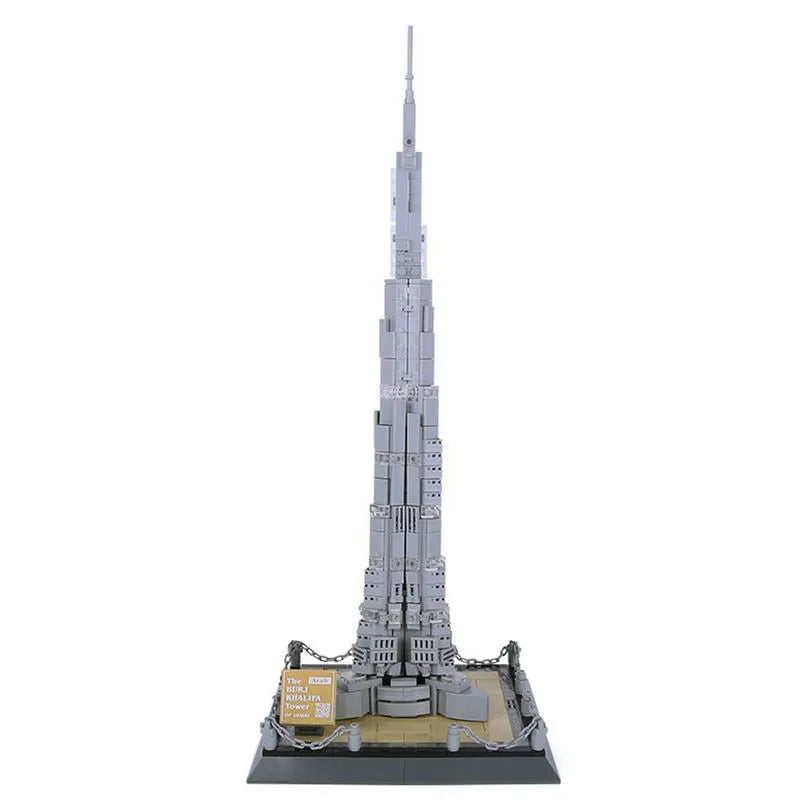lineær sej fugl MOC Architecture Dubai Burj Khalifa Bricks Toys 4222