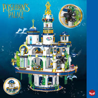 Thumbnail for Building Blocks Creative MOC Poseidon Palace Underwater City MINI Bricks Toy - 2