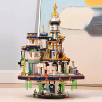 Thumbnail for Building Blocks Creative MOC Poseidon Palace Underwater City MINI Bricks Toy - 11