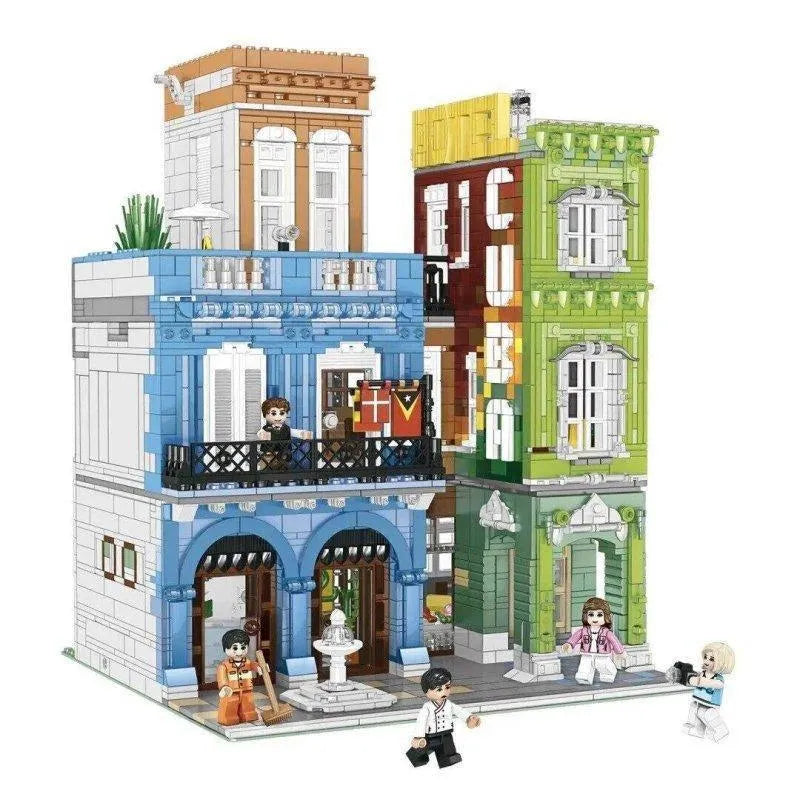 Mini Modular Hotel Building Blocks Toy Set