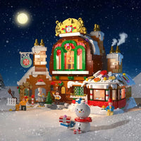 Thumbnail for Building Blocks MOC Christmas Gingerbread House MINI Bricks Toys - 5