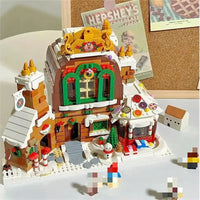 Thumbnail for Building Blocks MOC Christmas Gingerbread House MINI Bricks Toys - 4