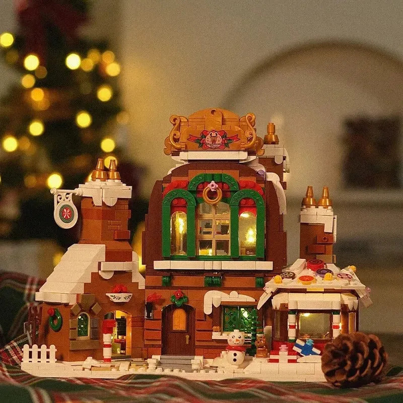 Building Blocks MOC Christmas Gingerbread House MINI Bricks Toys - 2