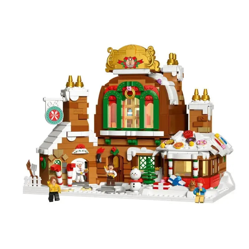 Building Blocks MOC Christmas Gingerbread House MINI Bricks Toys - 1