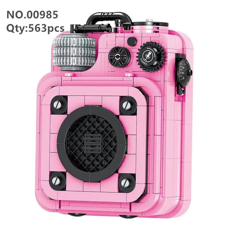 MOC Retro Sound System Mini Bricks Toys Building Blocks