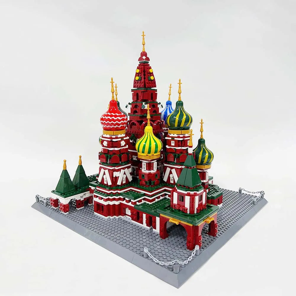 Building Blocks Architecture MOC Famous Saint Basil’s Cathedral Bricks Toys - 1