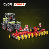 Thumbnail for Building Blocks Tech MOC Motorized Xerion 5000 Tractor TS Bricks Toy - 6