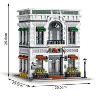 Thumbnail for Building Blocks Creator Expert City MOC Seafood Restaurant Bricks Toy - 11