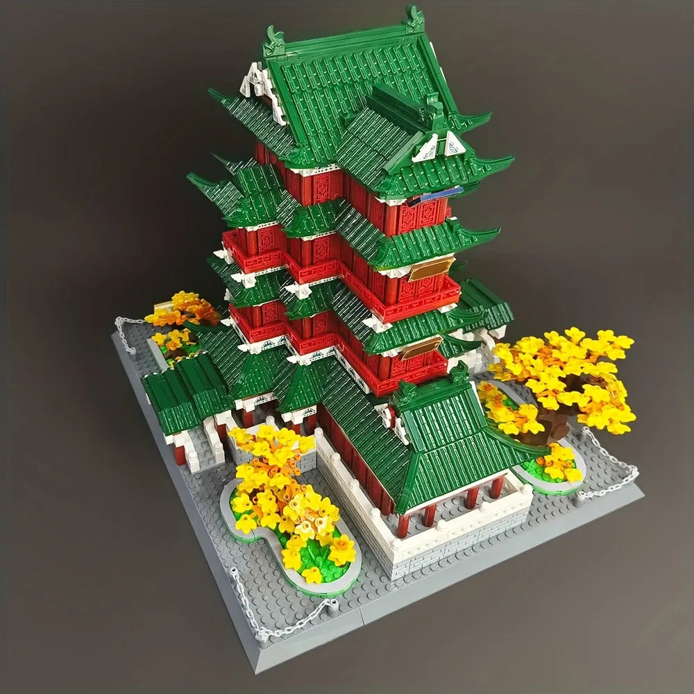 Building Blocks Architecture Famous Pavilion of Prince Teng Bricks Toy - 9
