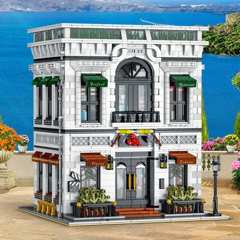 Building Blocks Creator Expert City MOC Seafood Restaurant Bricks Toy - 12