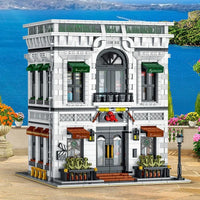 Thumbnail for Building Blocks Creator Expert City MOC Seafood Restaurant Bricks Toy - 12