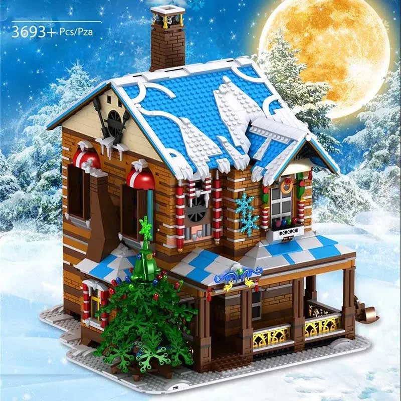 Building Blocks Creator Expert City MOC Christmas House Bricks Toy - 2