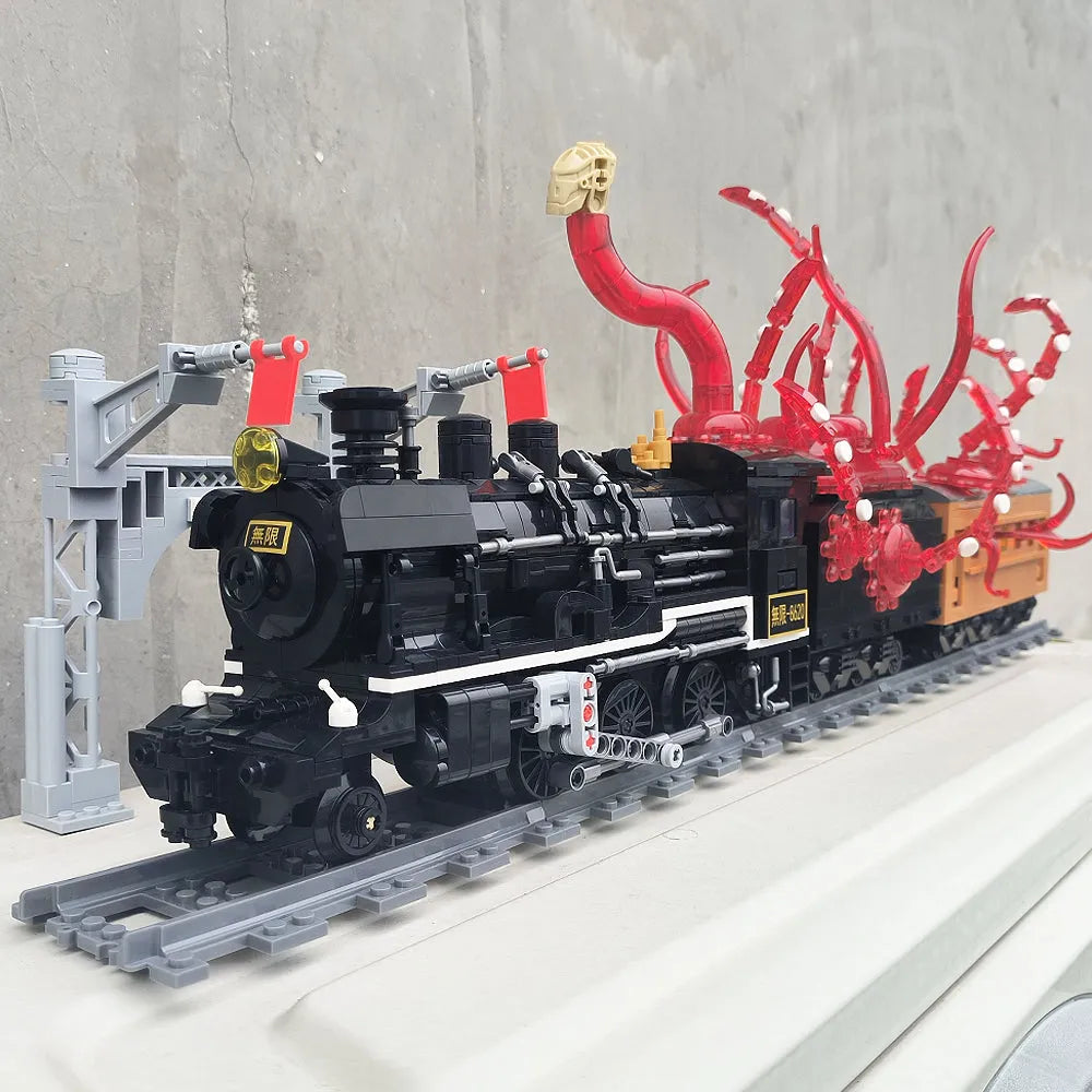 Building Blocks Tech MOC Assembled Unlimited Train Bricks Toys - 10