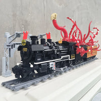 Thumbnail for Building Blocks Tech MOC Assembled Unlimited Train Bricks Toys - 10