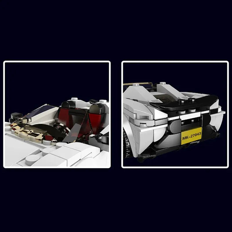 Building Blocks Tech Mini McLaren 650S Speed Champions Racers Bricks Toy - 4