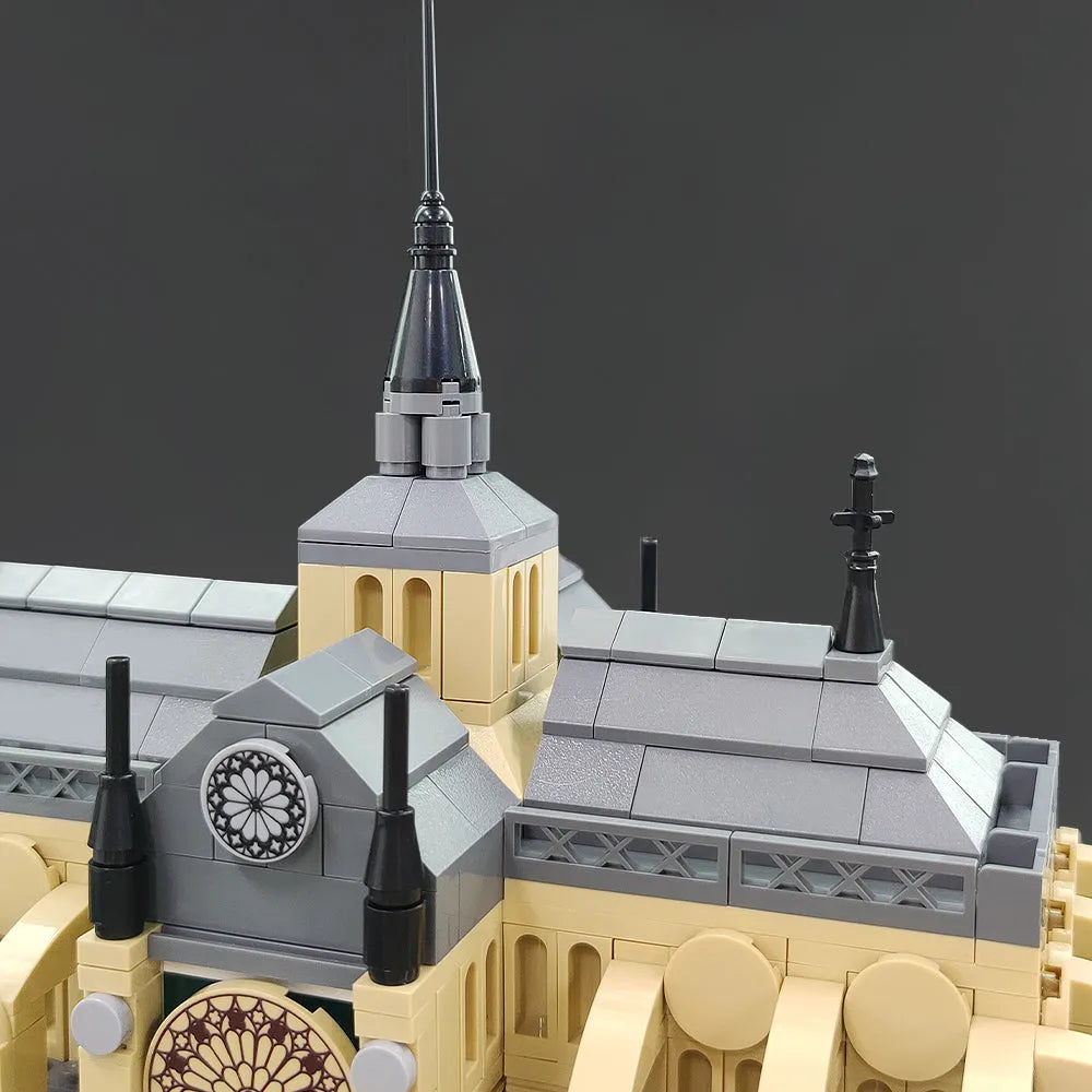 Building Blocks MOC Architecture Paris Notre Dame Cathedral Bricks Toy Construction Set Toys - 12