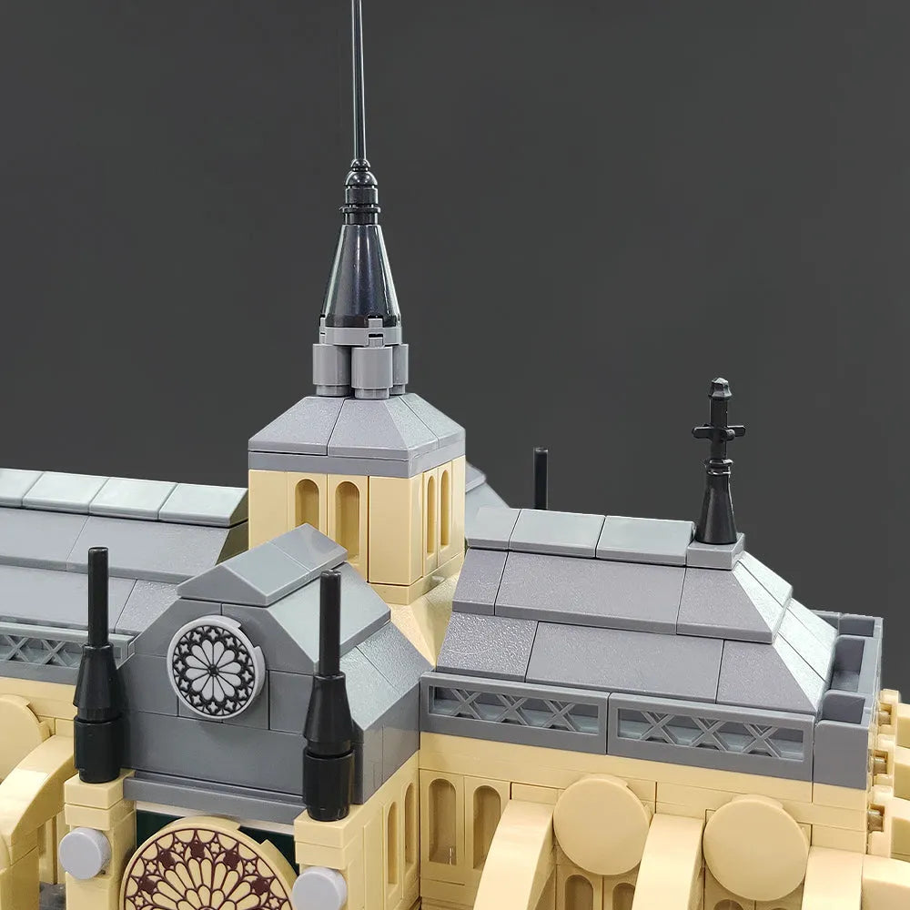 Building Blocks MOC Architecture Paris Notre Dame Cathedral Bricks Toy - 12