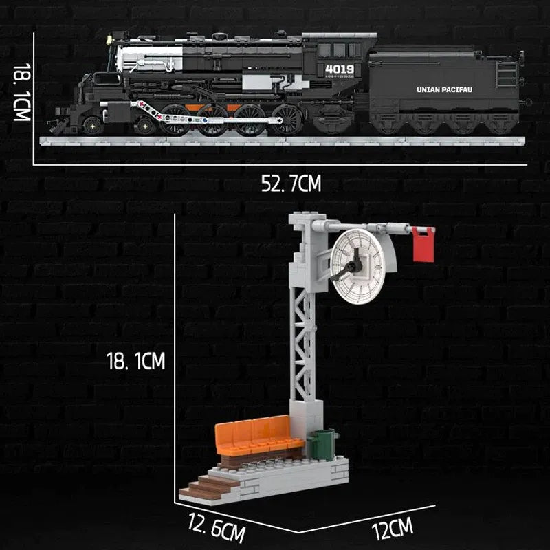 Building Blocks Tech MOC Big Boy Simulation City Train Bricks Toy Construction Set Toys - 5