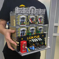 Thumbnail for Building Blocks Expert MOC 89107 Lion Pub Club Bricks House Kids Toys - 9