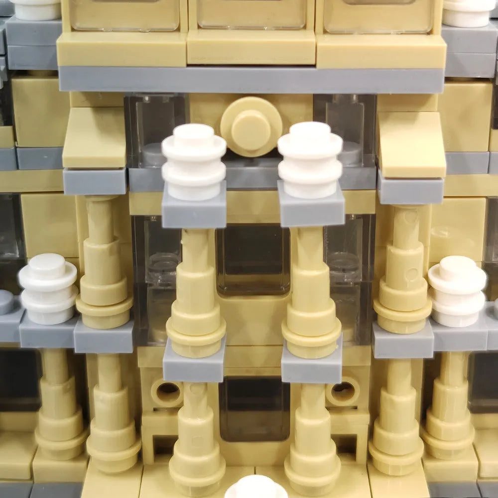 Building Blocks MOC Architecture City Paris The Louvre Bricks Kids Toys Construction Set Toys - 6