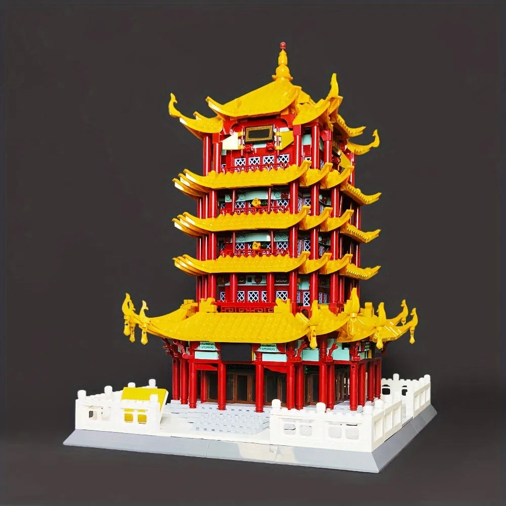 Building Blocks Architecture China Yellow Crane Tower Bricks Toys 6214 - 2