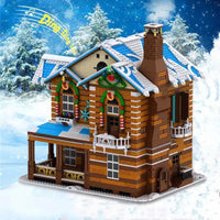 Thumbnail for Building Blocks Creator Expert City MOC Christmas House Bricks Toy - 3