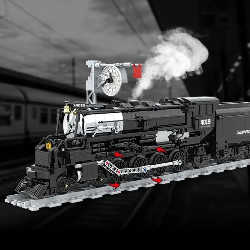 Building Blocks Tech MOC Big Boy Simulation City Train Bricks Toy Construction Set Toys - 6