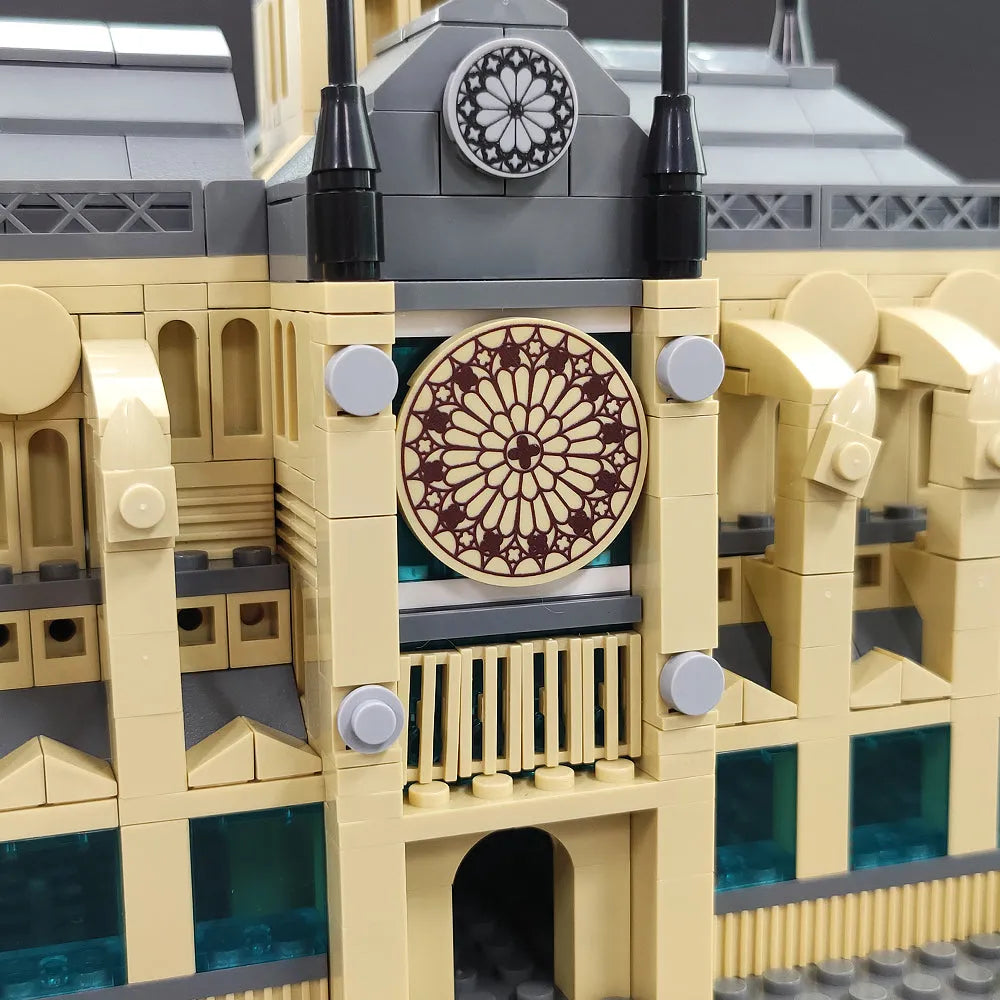 Building Blocks MOC Architecture Paris Notre Dame Cathedral Bricks Toy Construction Set Toys - 14