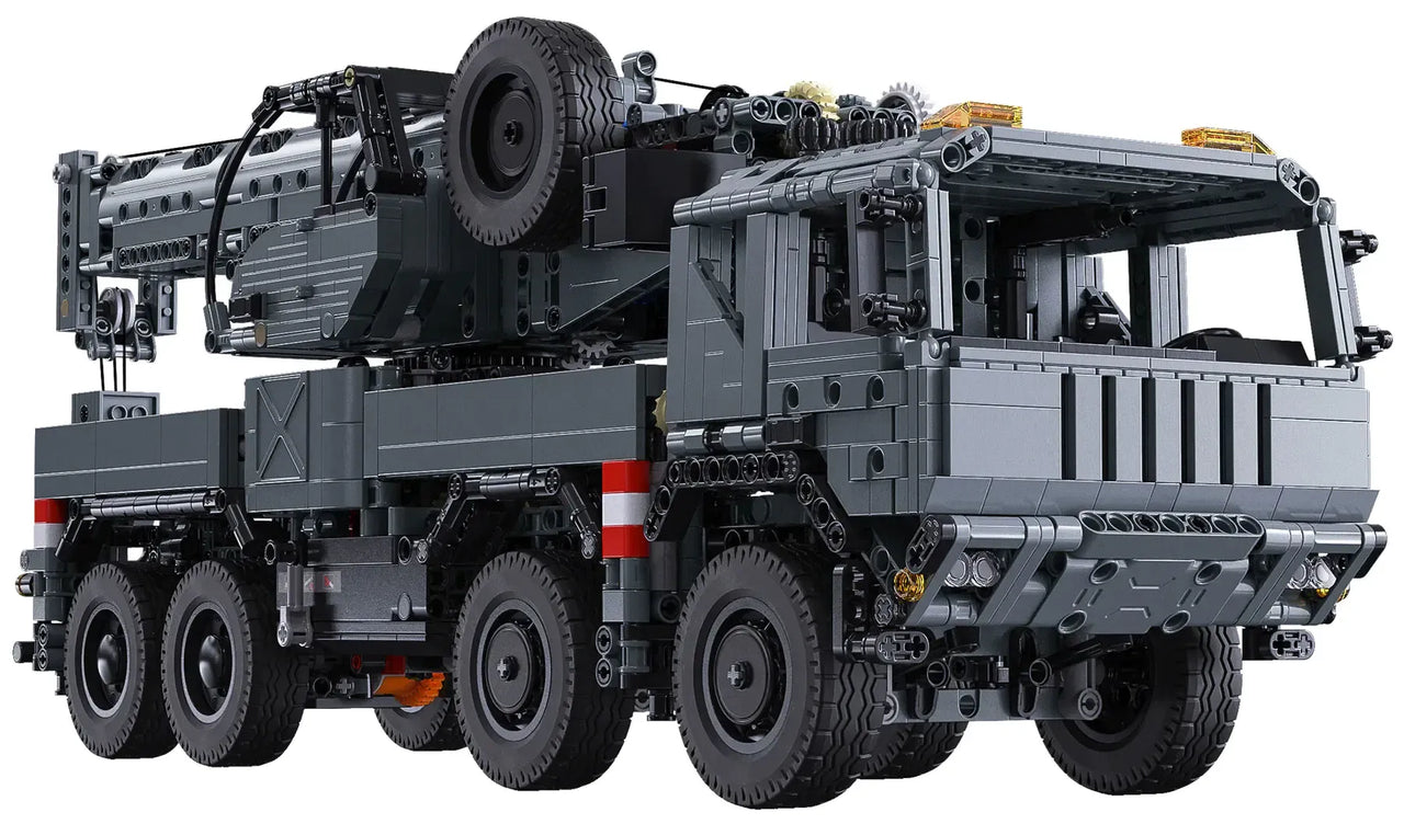 Building Blocks Military Tech Rescue Vehicle Crane Truck Bricks Toy Construction Set Toys - 1
