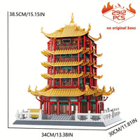 Thumbnail for Building Blocks Architecture China Yellow Crane Tower Bricks Toys 6214 - 3