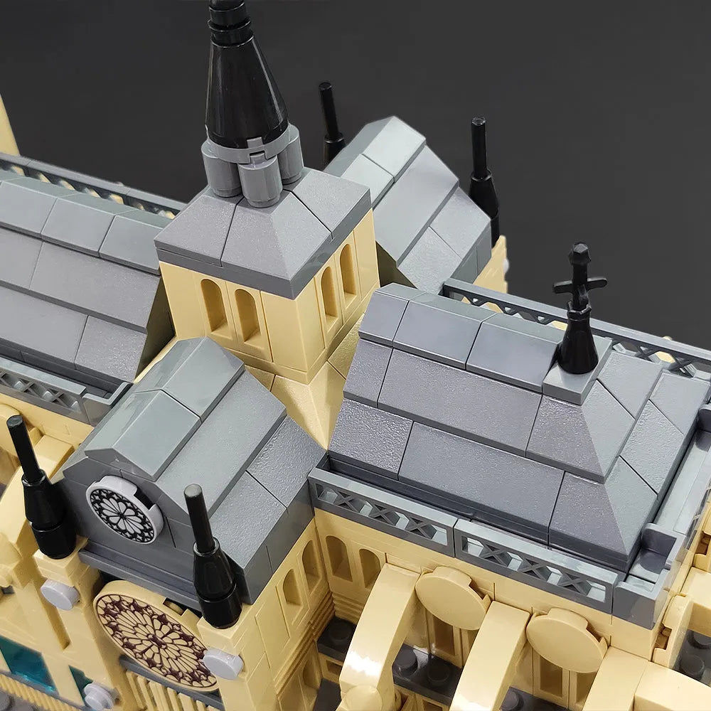 Building Blocks MOC Architecture Paris Notre Dame Cathedral Bricks Toy - 15