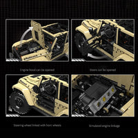 Thumbnail for Building Blocks Tech MOC RC Jeep Wrangler SUV Car Bricks Toy Construction Set Toys - 5