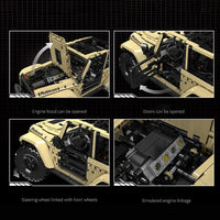 Thumbnail for Building Blocks Tech MOC RC Jeep Wrangler SUV Car Bricks Toy - 5