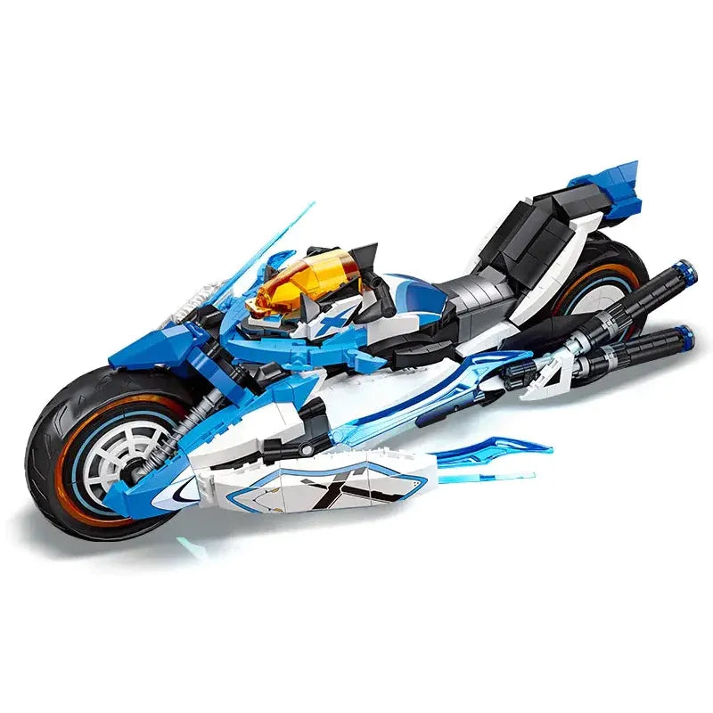 Building Blocks Tech MOC CYBERANGEL Concept Motorcycle Bricks Toy - 1