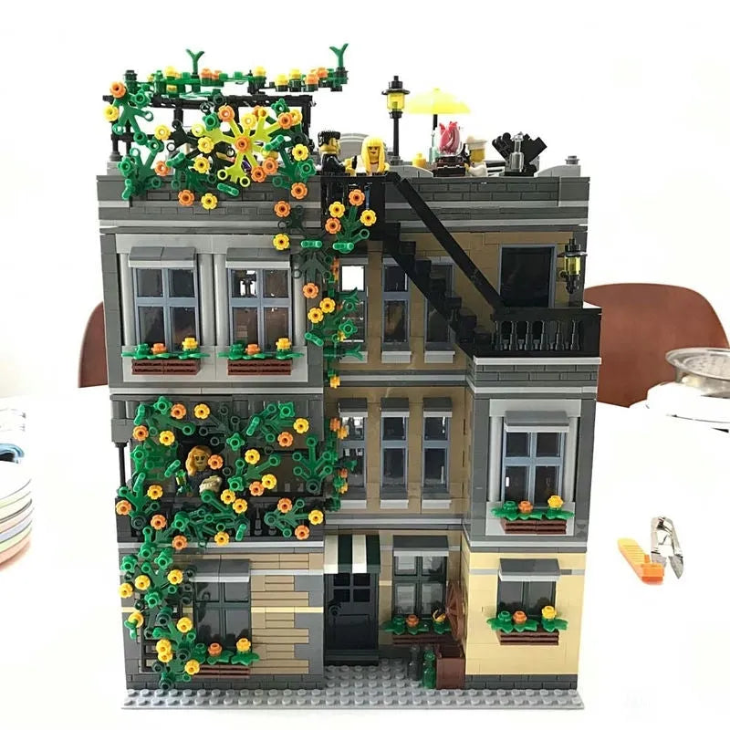 Building Blocks Expert MOC 89107 Lion Pub Club Bricks House Kids Toys Construction Set Toys - 12