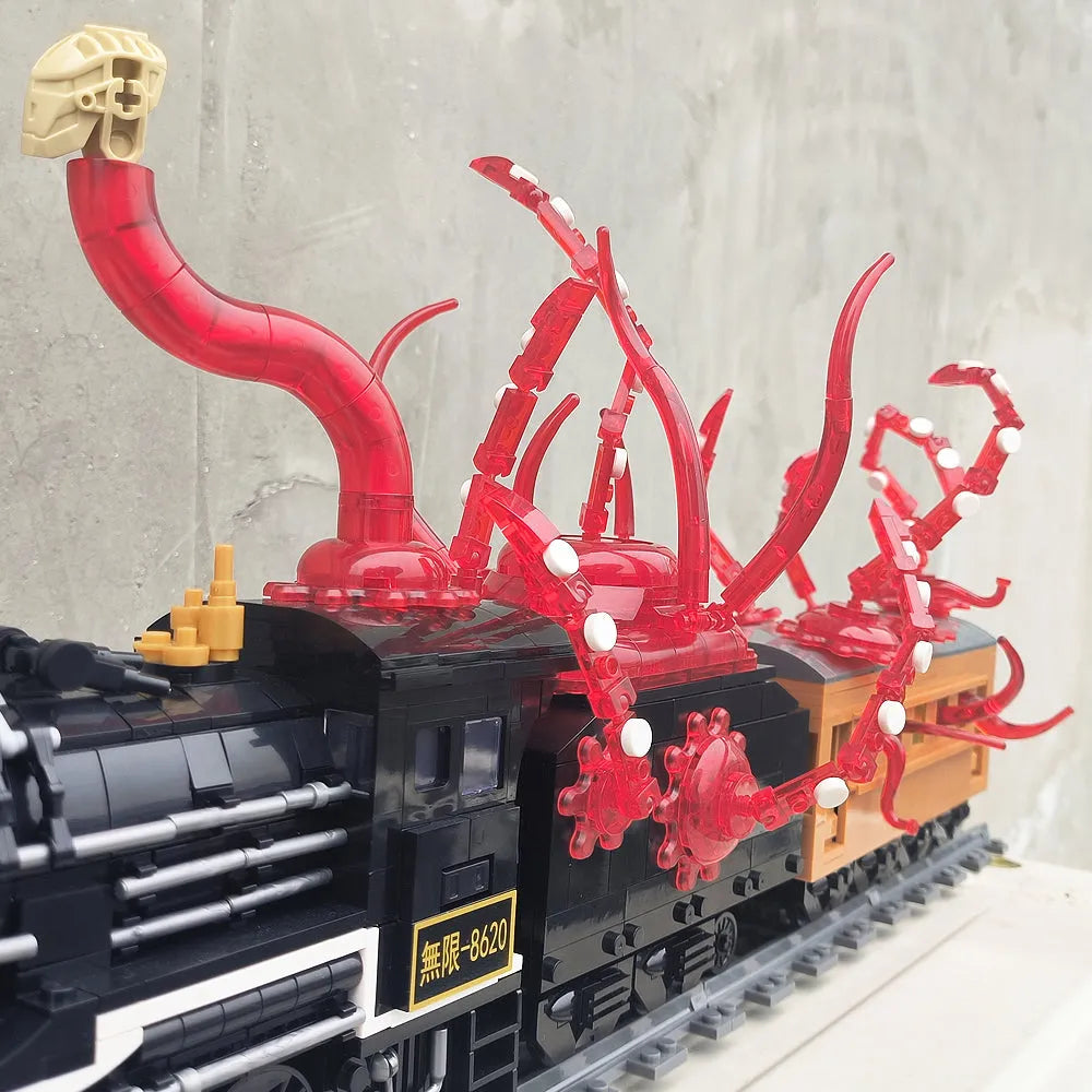 Building Blocks Tech MOC Assembled Unlimited Train Bricks Toys Construction Set Toys - 14