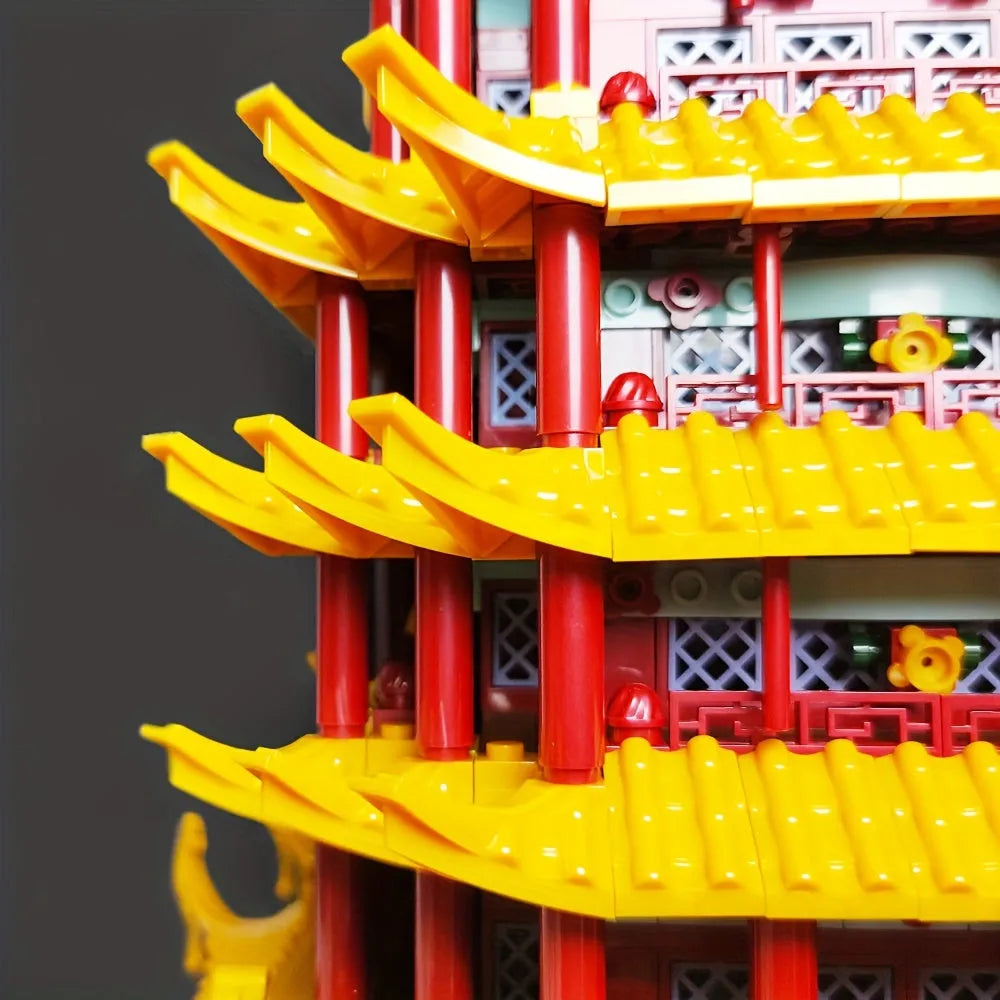 Building Blocks Architecture China Yellow Crane Tower Bricks Toys 6214 - 11