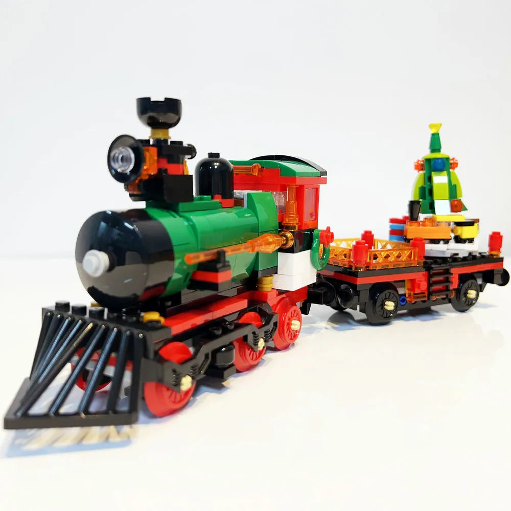 Building Blocks Creator Expert The Railway Station At Christmas Bricks Toy - 17