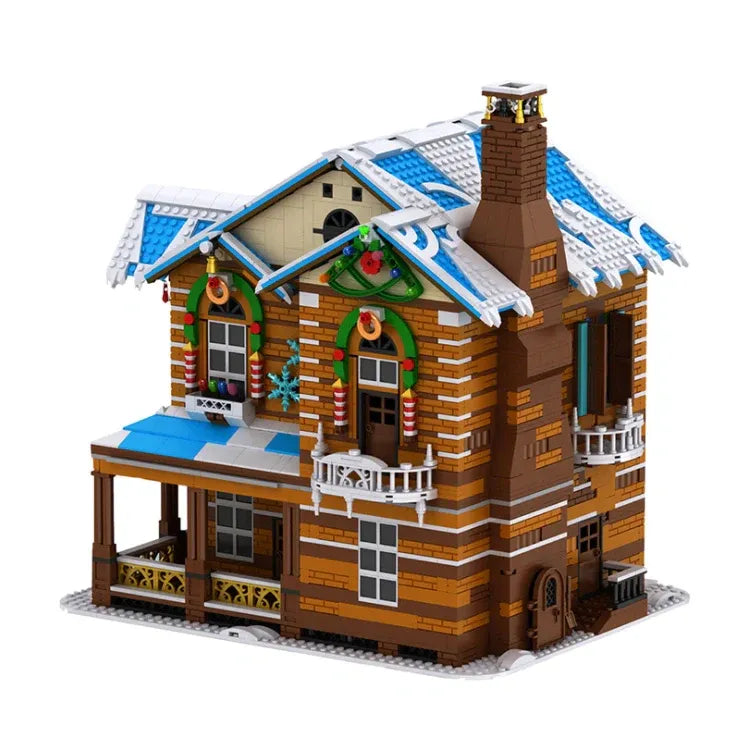 Building Blocks Creator Expert MOC City Christmas House Bricks Toy - 1