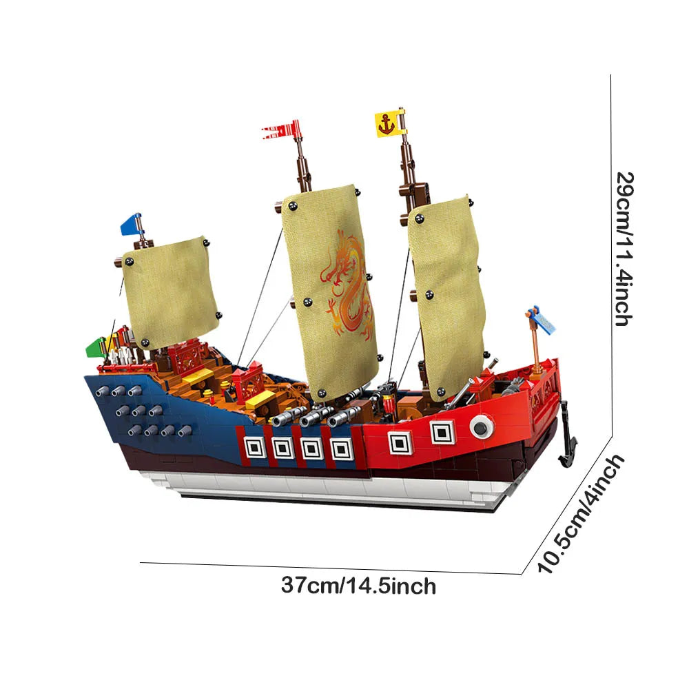 Building Blocks Creator Boat Expert MOC The Hero Ship Bricks Toys - 7