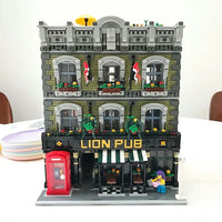 Thumbnail for Building Blocks Expert MOC 89107 Lion Pub Club Bricks House Kids Toys - 14